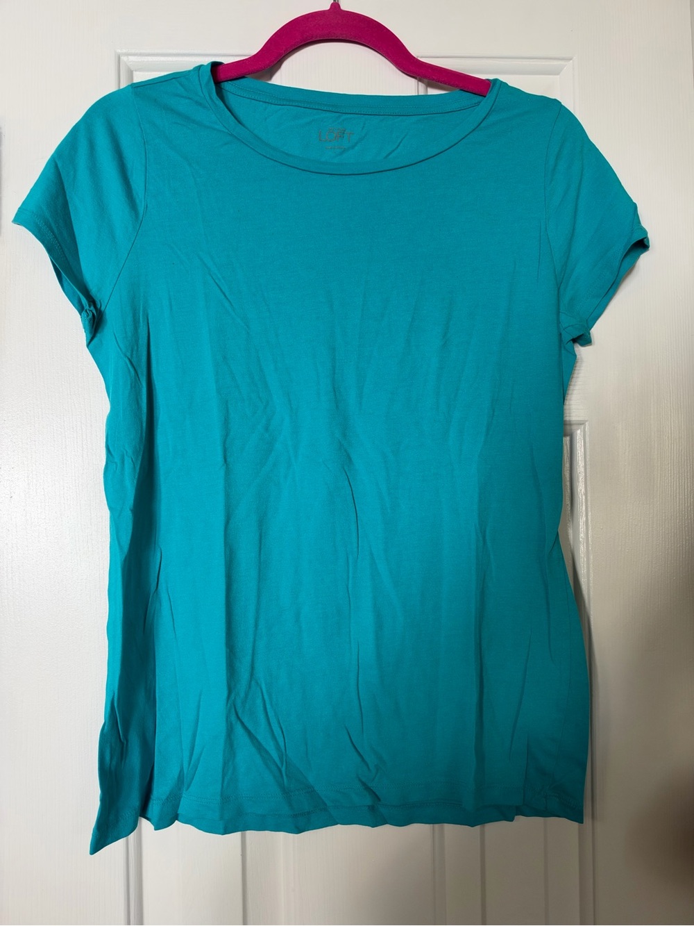 LOFT Teal Short Sleeve Crewneck Tee